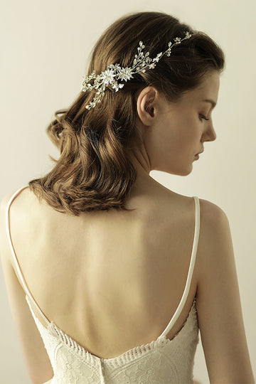 Rhinestone blomst brud tiara